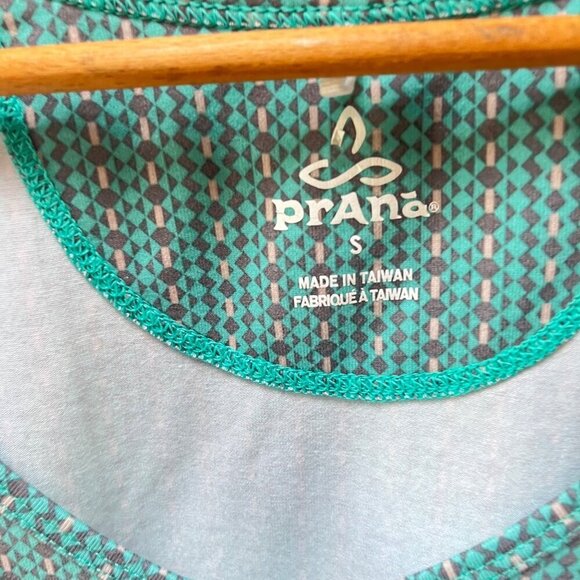 PRANA Amelie Dress Size Small Green Geometric Printed Sleeveless Tank Active- sz - Picture 2 of 4